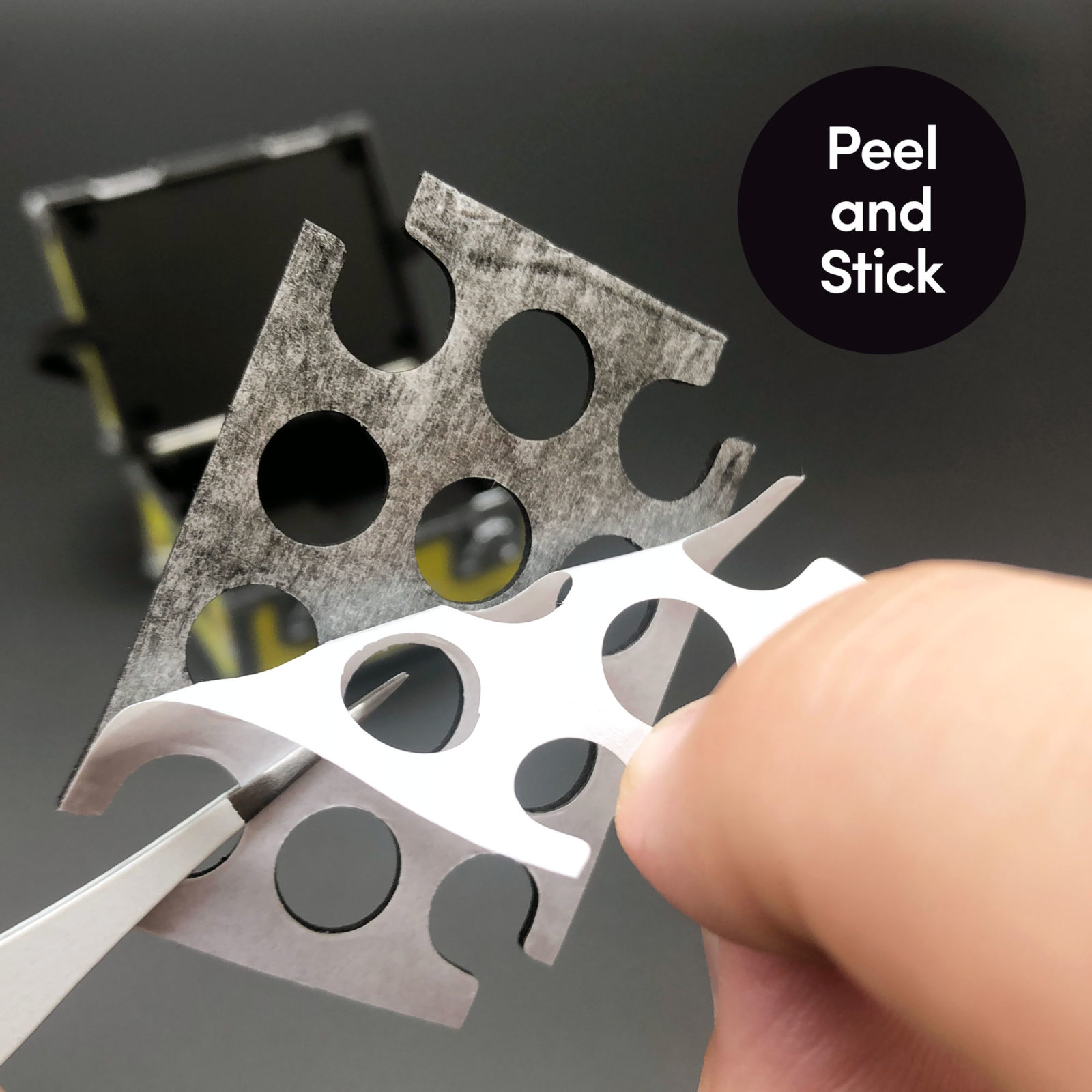 Peel and stick foam inserts for DeLorean Plutonium case