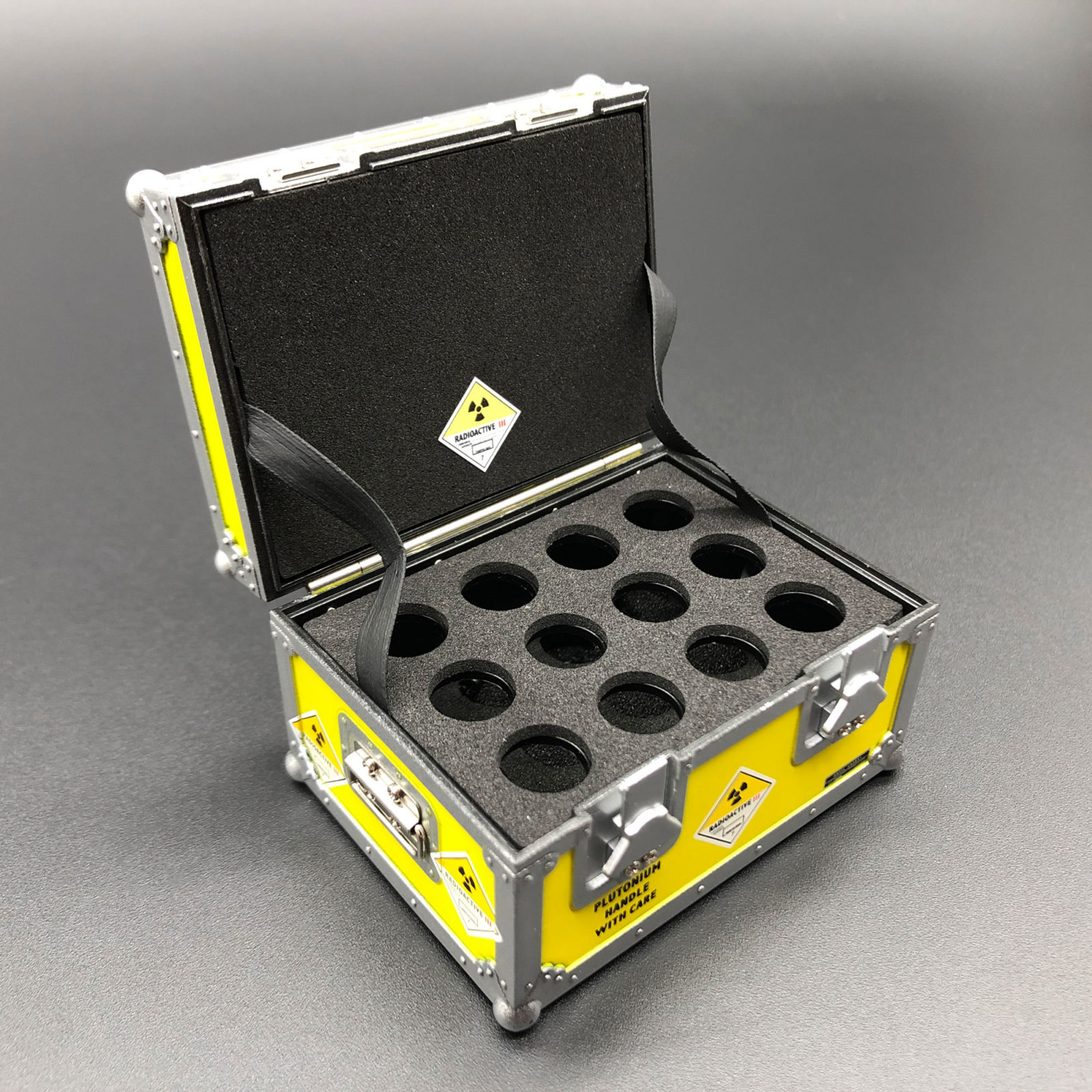 DeLorean Plutonium Case with foam inserts and stickers mods