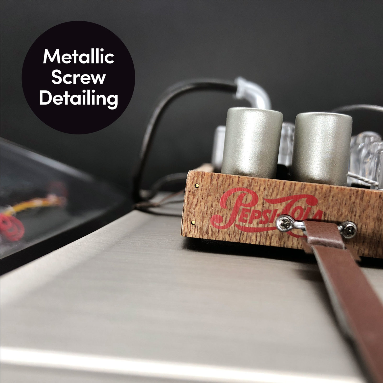 DeLorean Hood Box Upgrade Kit mod's metallic screw detailing
