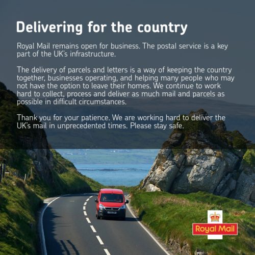 Royal Mail remains open for business