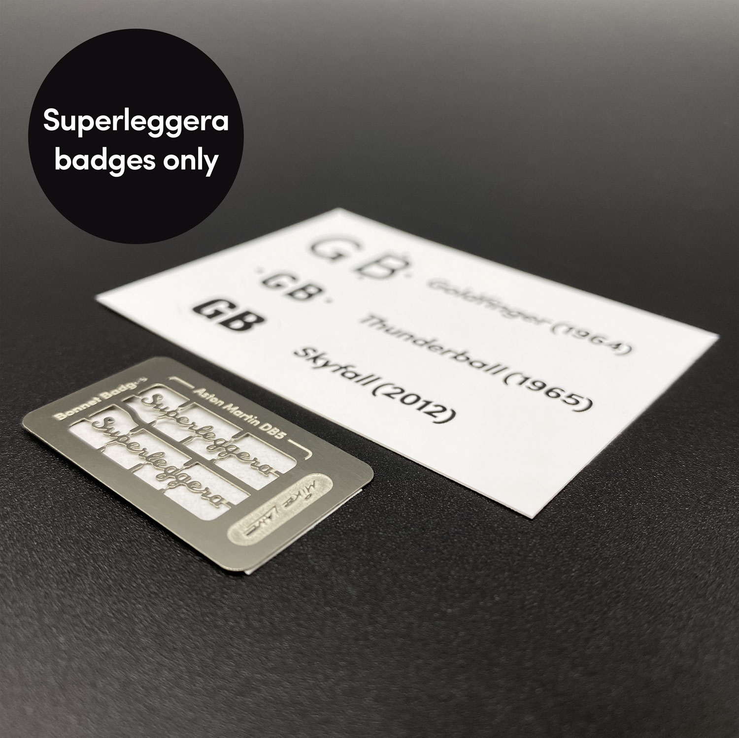 'Superleggera' only badge set for Eaglemoss DB5
