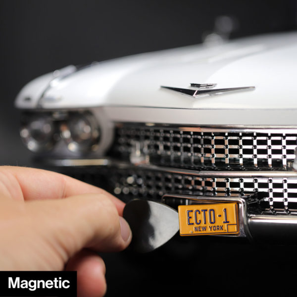 Magnetic die-cast licence plate for Hero Collector Ecto-1