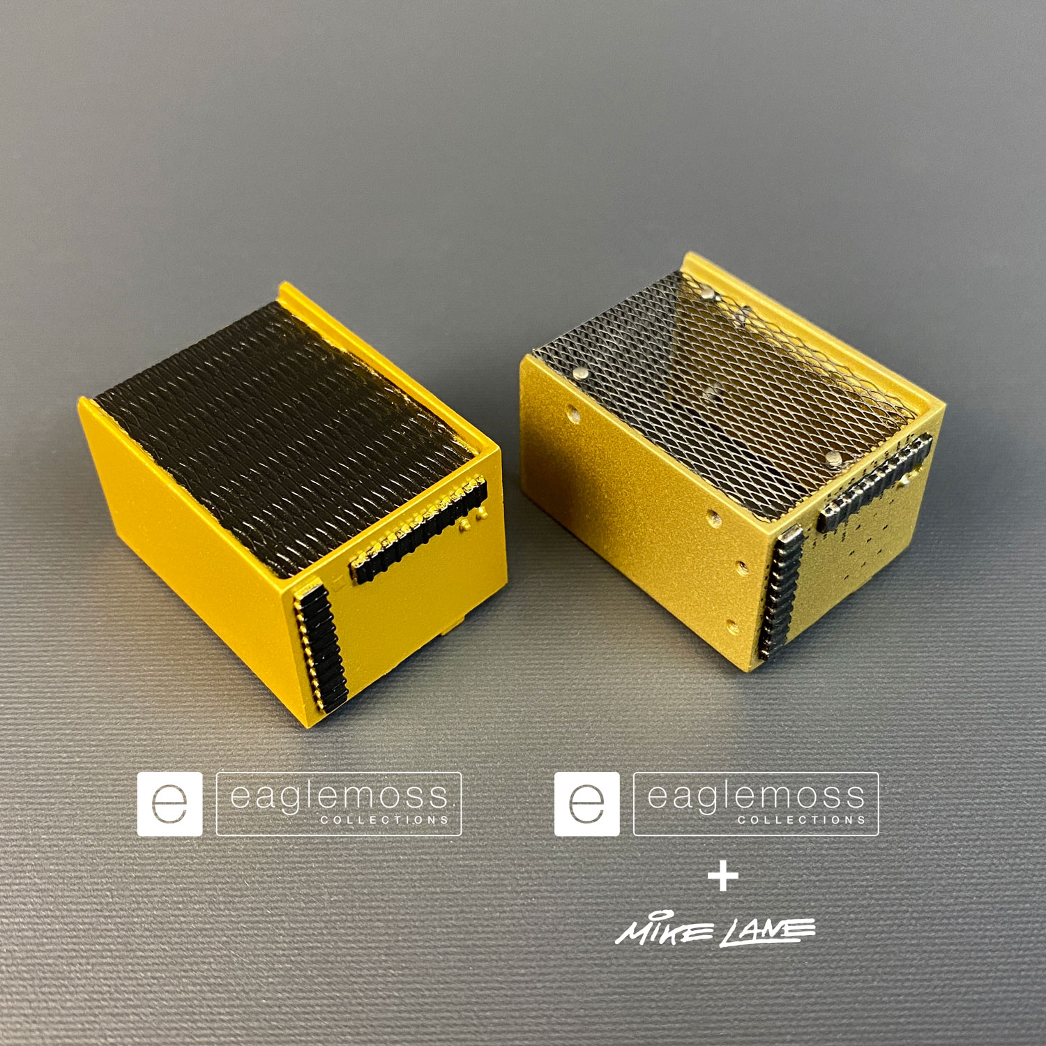 DeLorean Gold Box before and after Mike Lane's mesh mod added