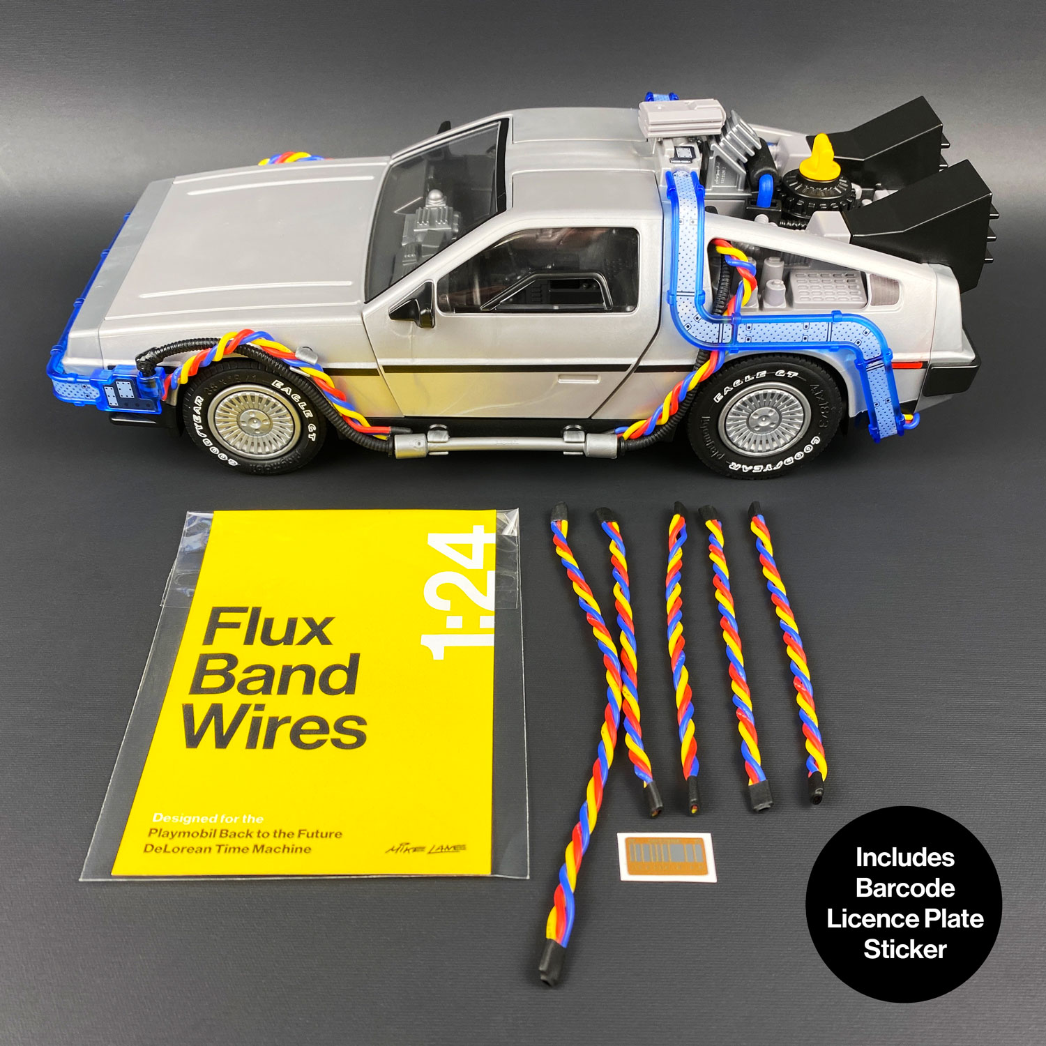Flux Band Wires mod for Playmobil DeLorean model