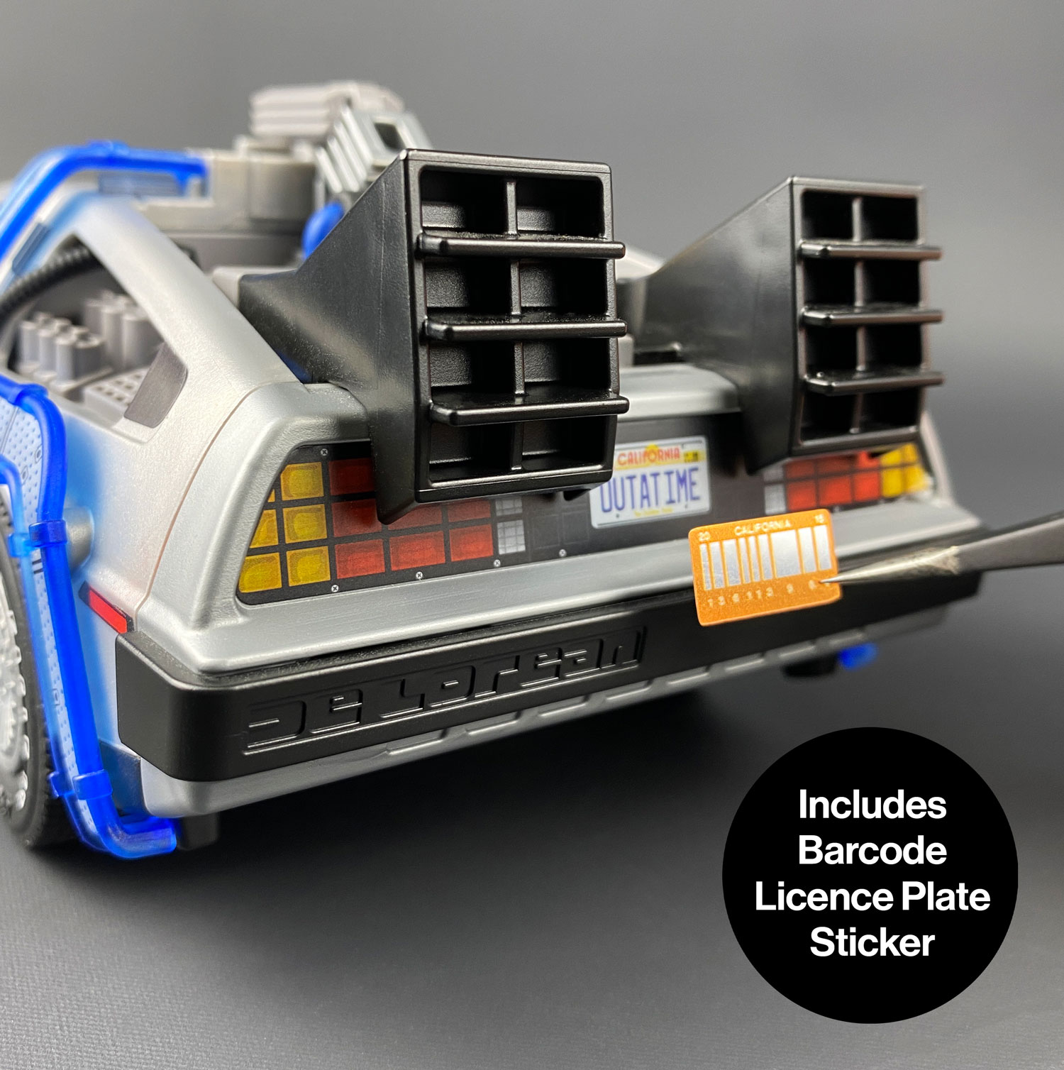 Licence Plates mod for Playmobil DeLorean model