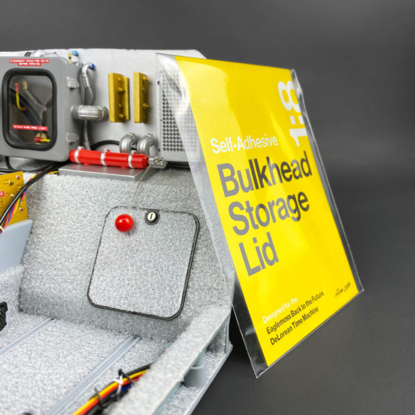 Eaglemoss DeLorean interior with Bulkhead Storage Lid mod package