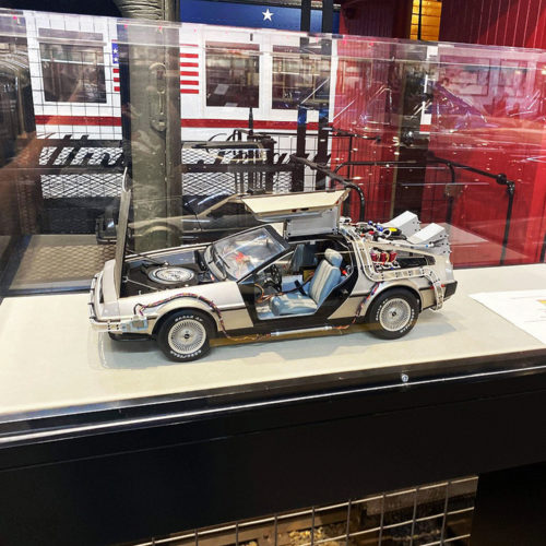 DeLorean model exhibited at Forney Museum of Transportation