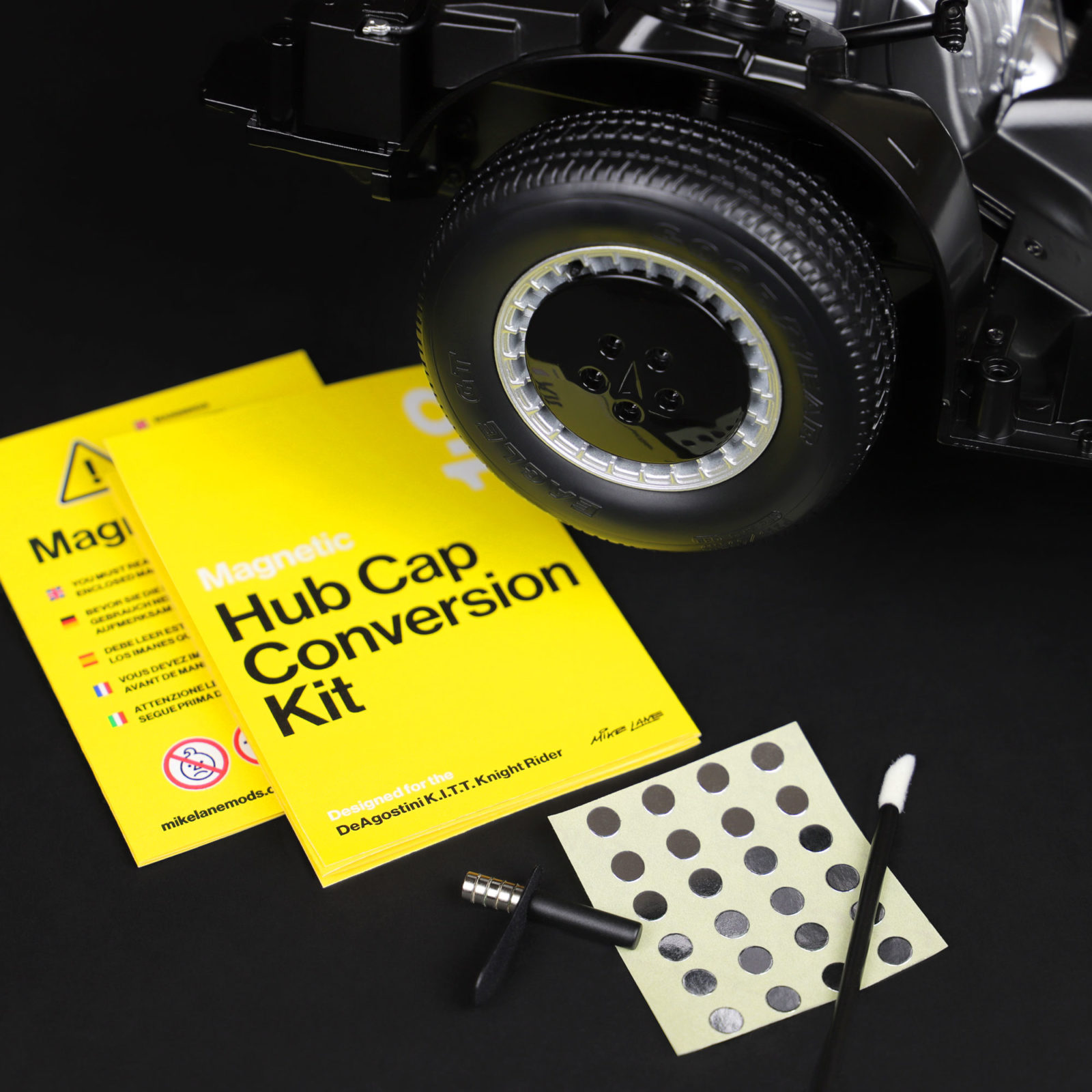 Magnetic Hub Cap Conversion Kit mod for KITT model