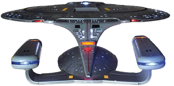 Rear view of Star Trek U.S.S. Enterprise NCC-1701-D model