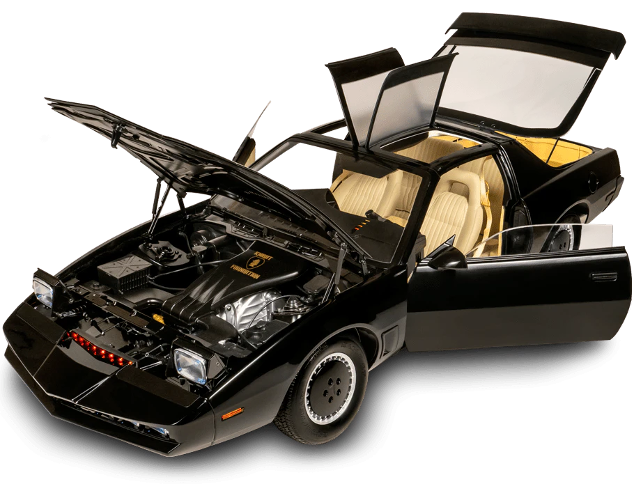 Knight Rider build-up model with all doors and windows open