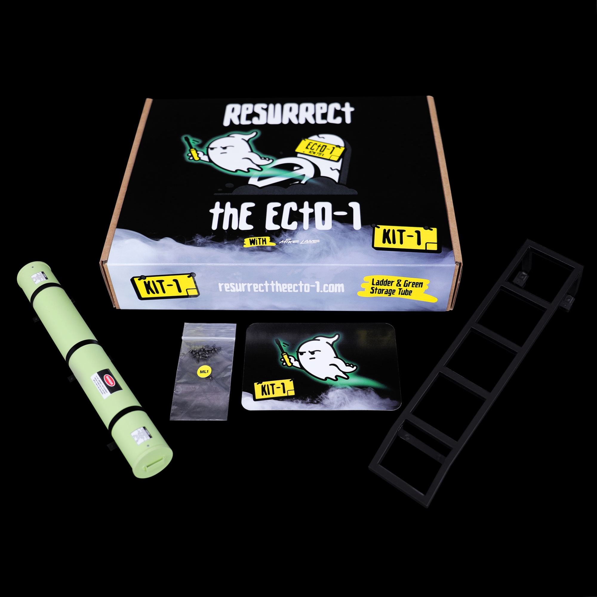 Contents of Mike Lane Resurrect the Ecto-1 Kit 1