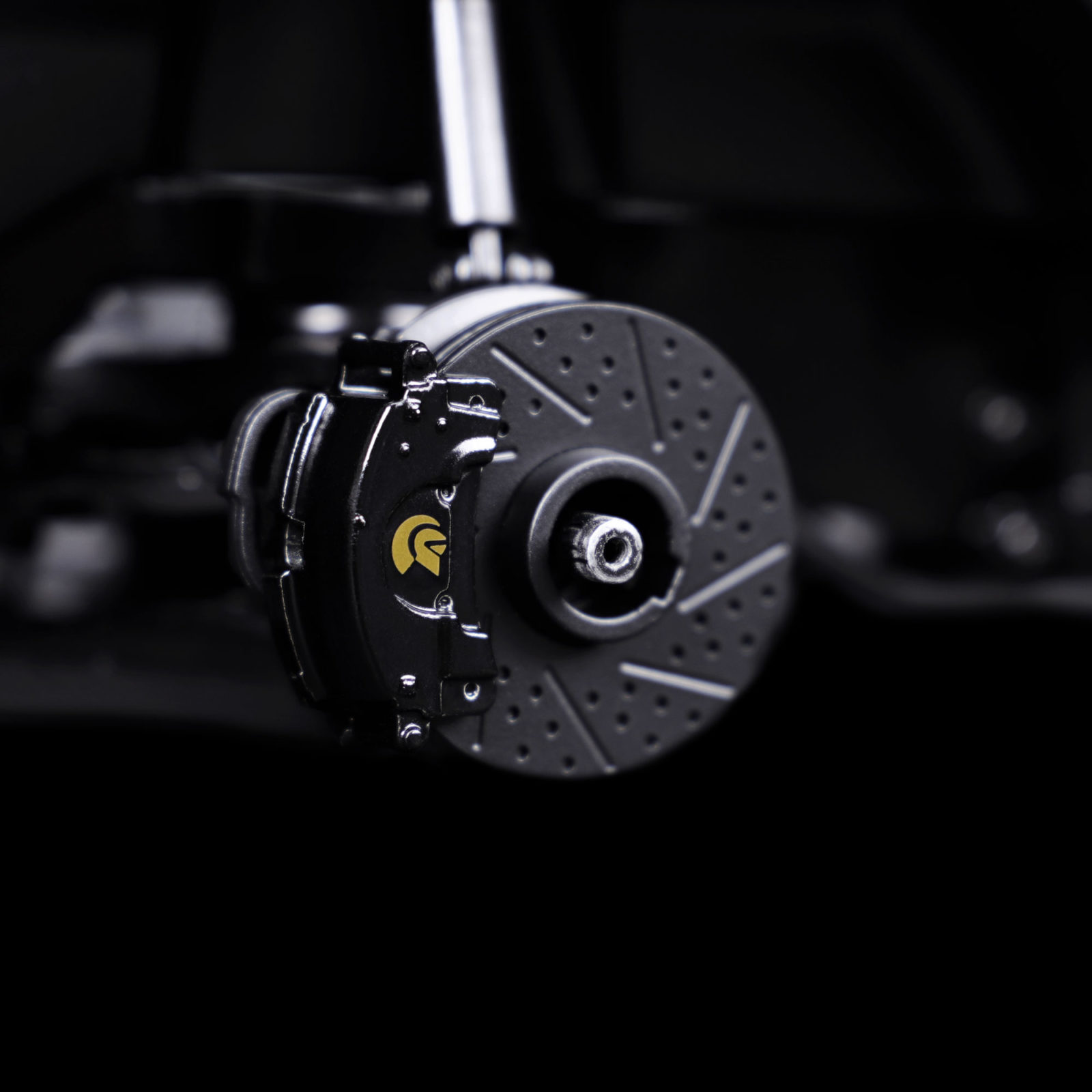 Drilled Brake Calliper Brake Discs mod installed on KITT model
