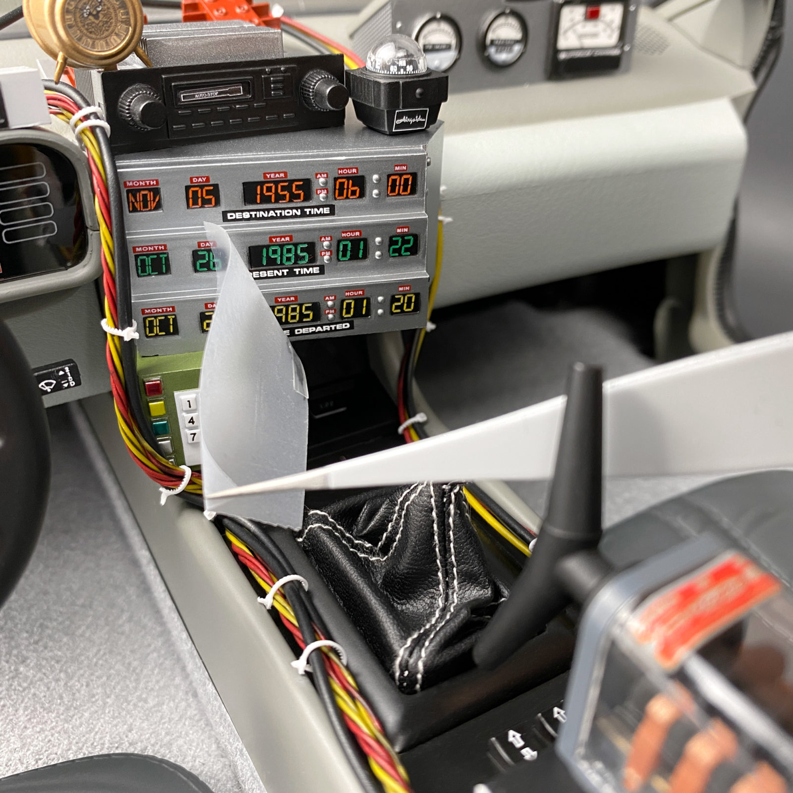 Applying Hot Toys DeLorean dash transfers