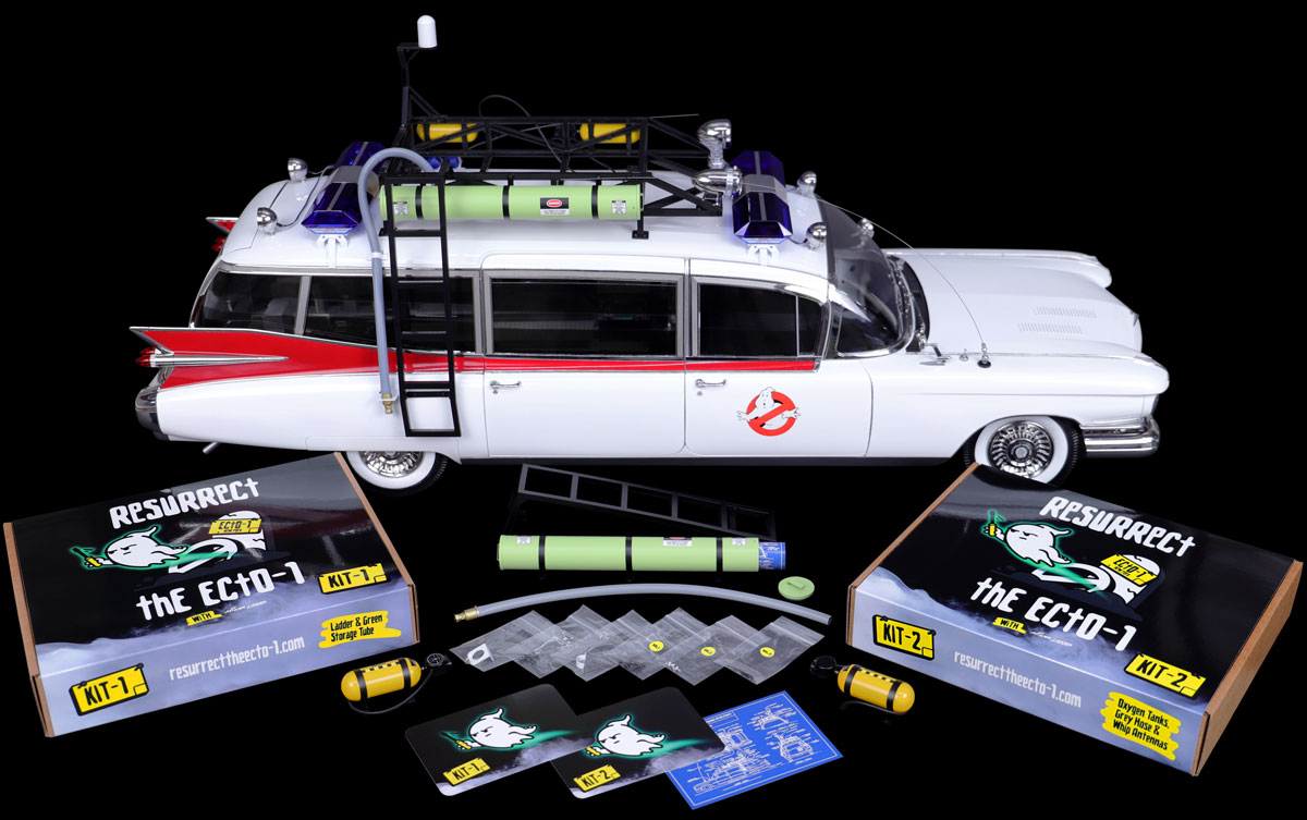 Resurrect the Ecto-1 Kits 1 and 2 items unboxed and installed