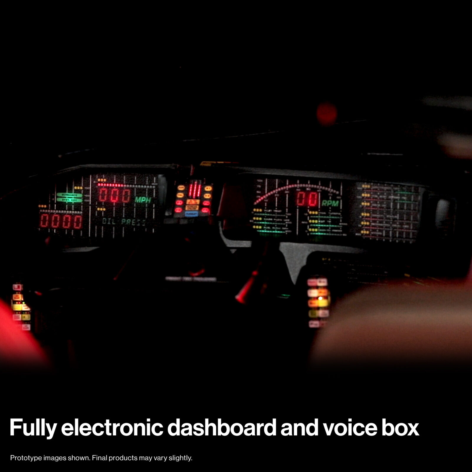 KITT volledig elektronisch dashboard en voicebox