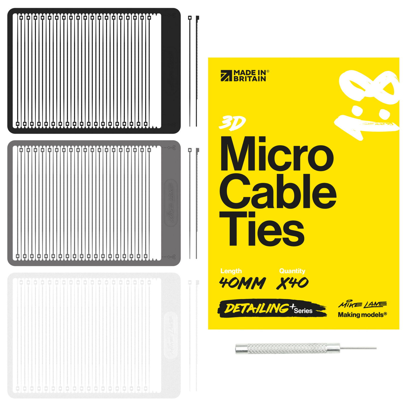 3D Micro Cable Ties