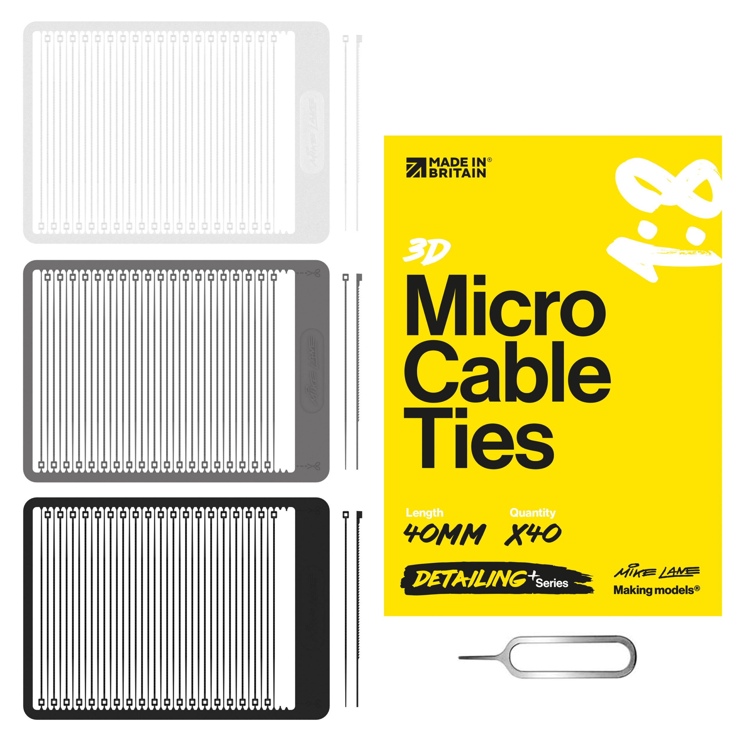 Micro Cable Ties for Models | Tiny Zip Ties | Mike Lane Mods