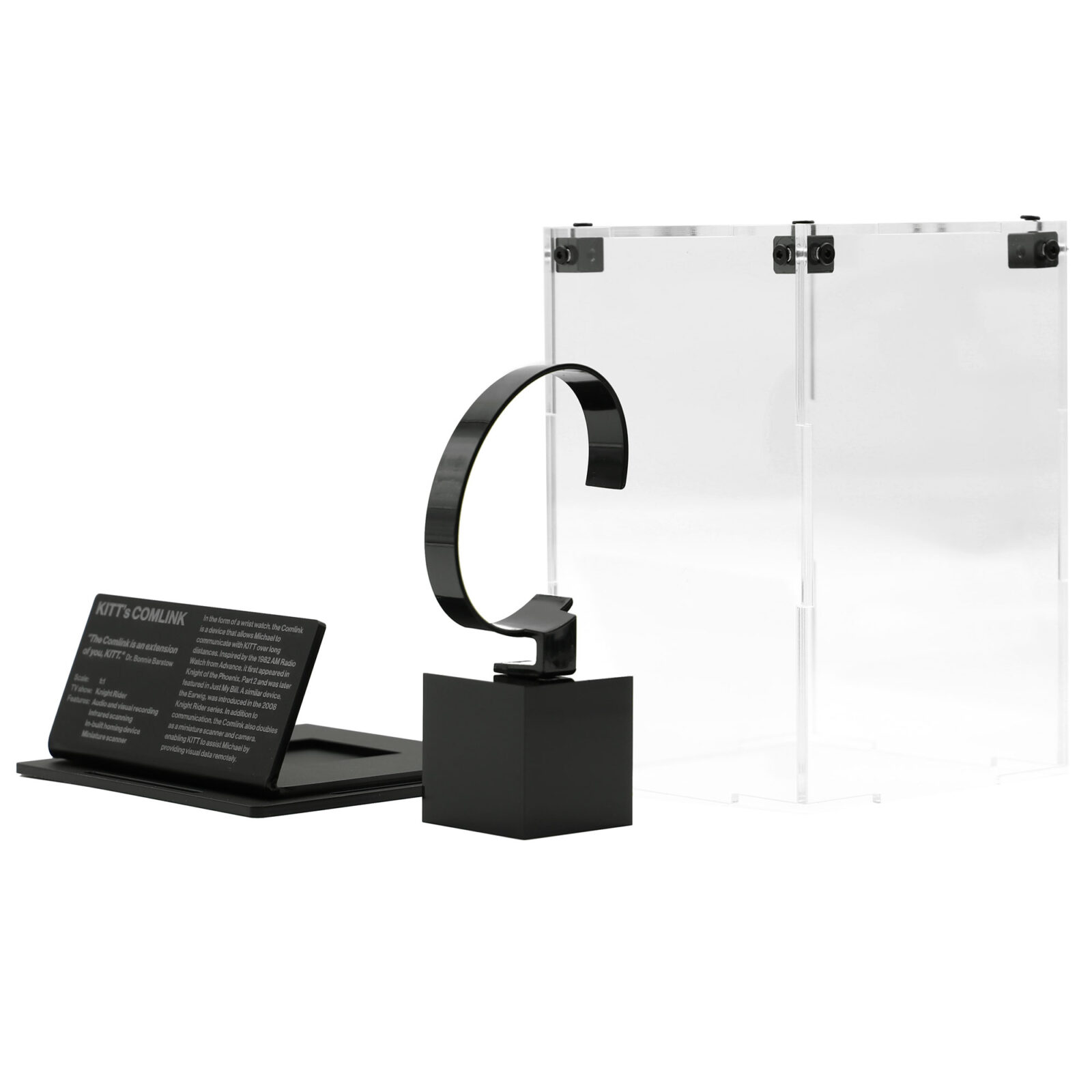 KITT Comlink Display Case with Watch Stand and Plaque