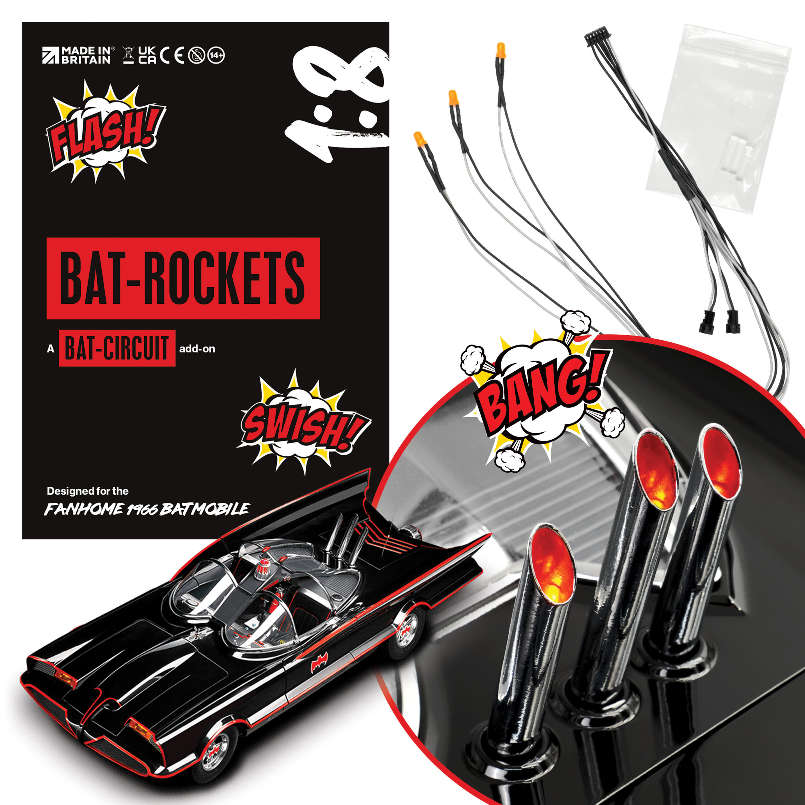 Fanhome 1966 バットモービル ロケット LED キット – Bat-Circuit Bat